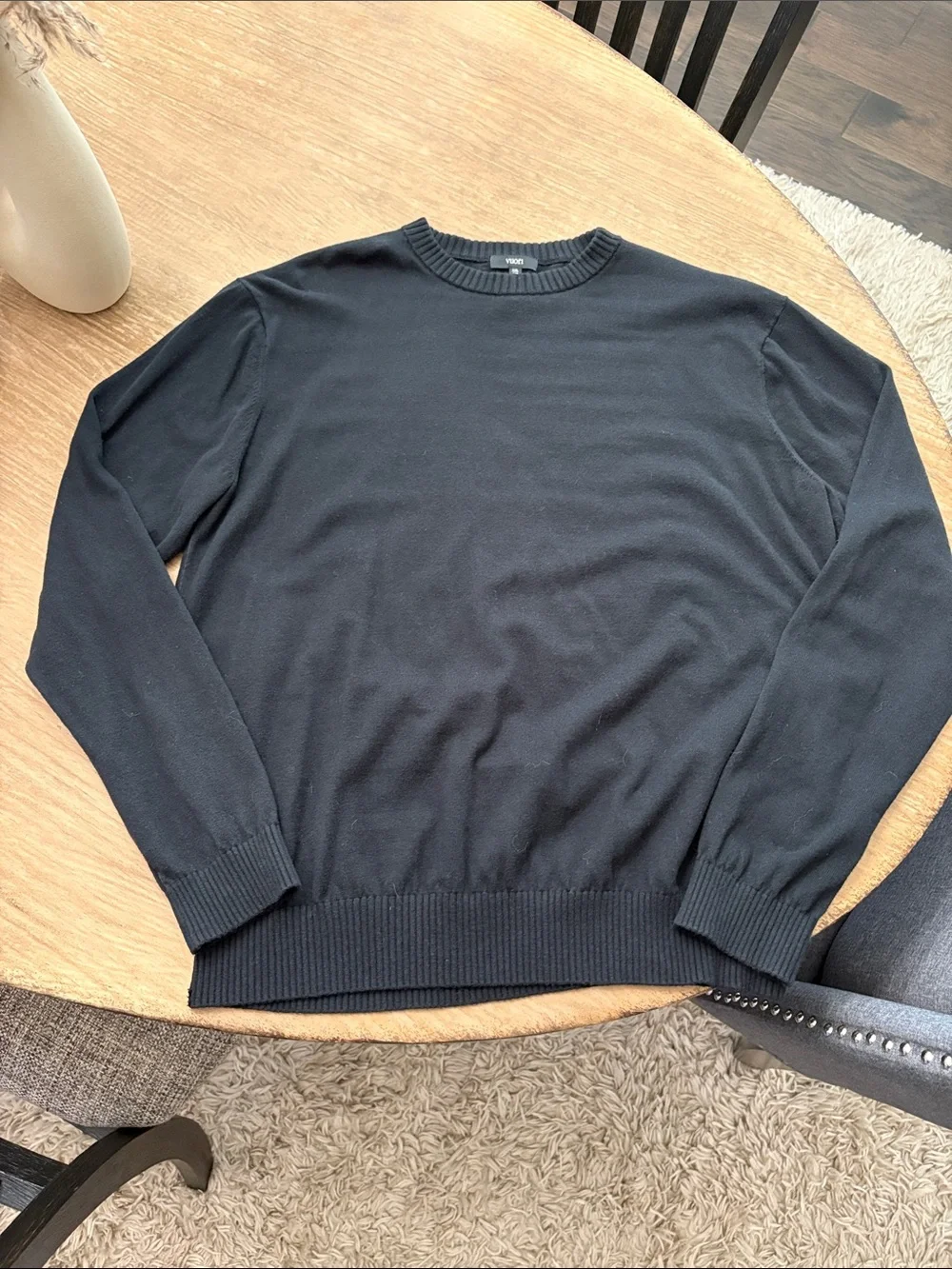 Vuori Men's Black Crewneck Sweater